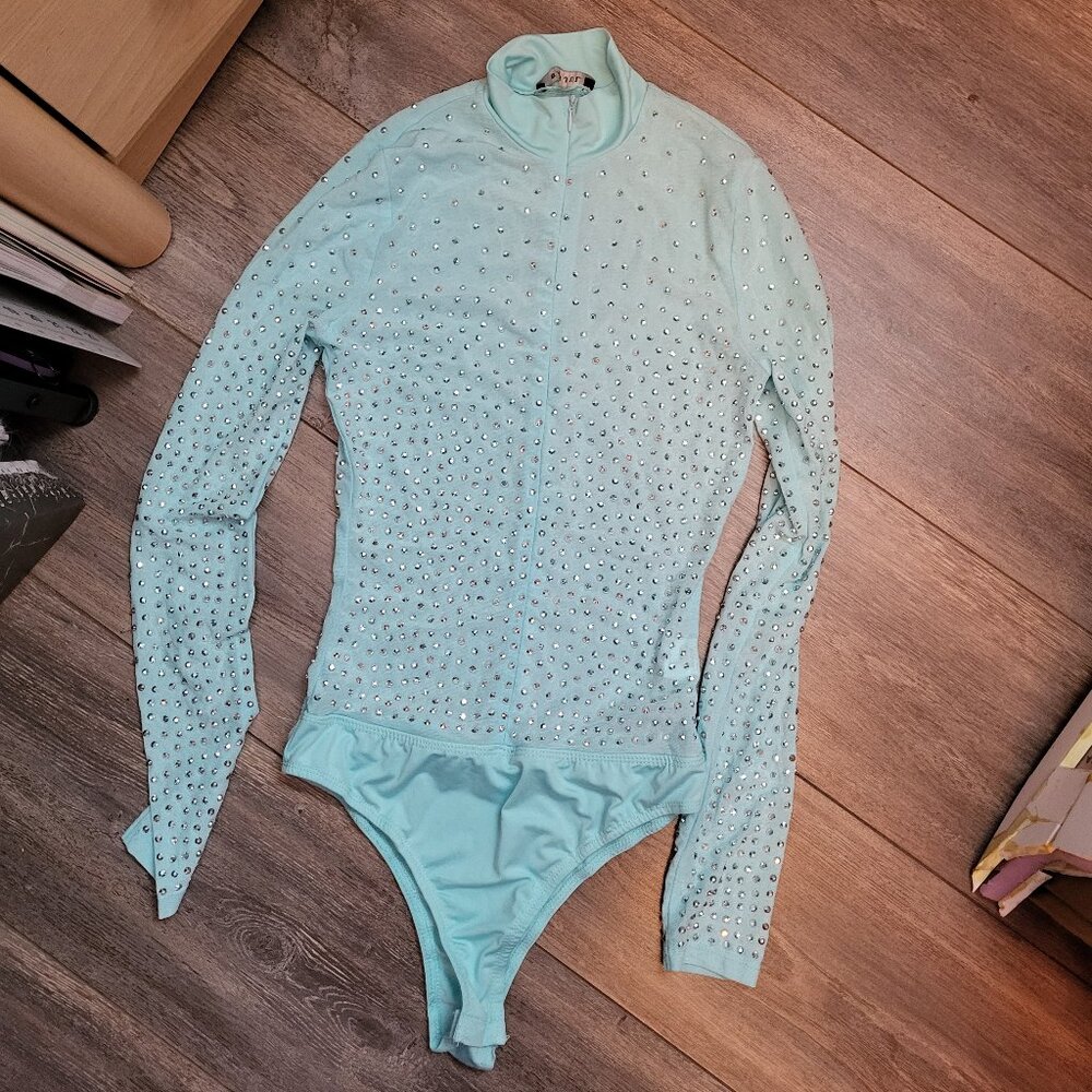 Dollskill Banjul bejeweled blue bodysuit! - Picture 3 of 6